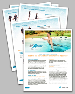 How to recover from hip replacement or injury with a master spas swim spa