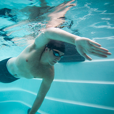 man Swimming underwater