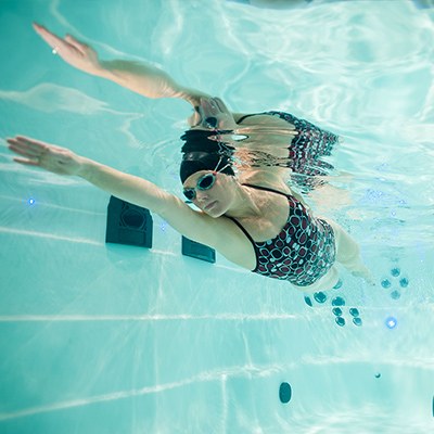 woman in the water swimming