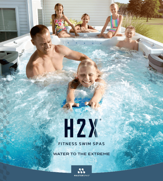 Cover of the H2X Fitness Swim Spa Brochure.