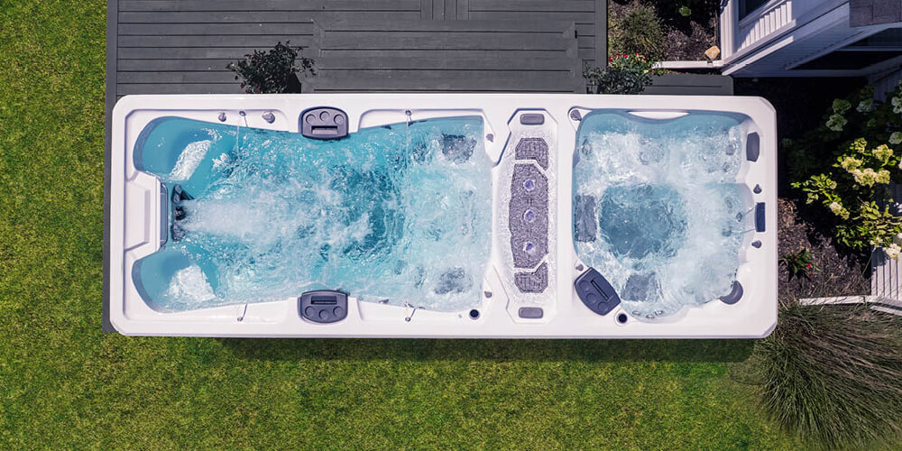 Drone view of the swim spa propulsion.